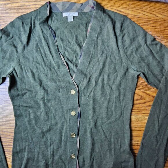 Burberry Brit 100% Fine Wool Merino wool cardigan size M. - Picture 5 of 5